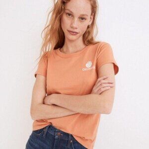Madewell x Made Some Souvenirs NWT Georgia Embroidered Perfect Vintage Tee